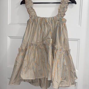 Striped Sleeveless Blouse